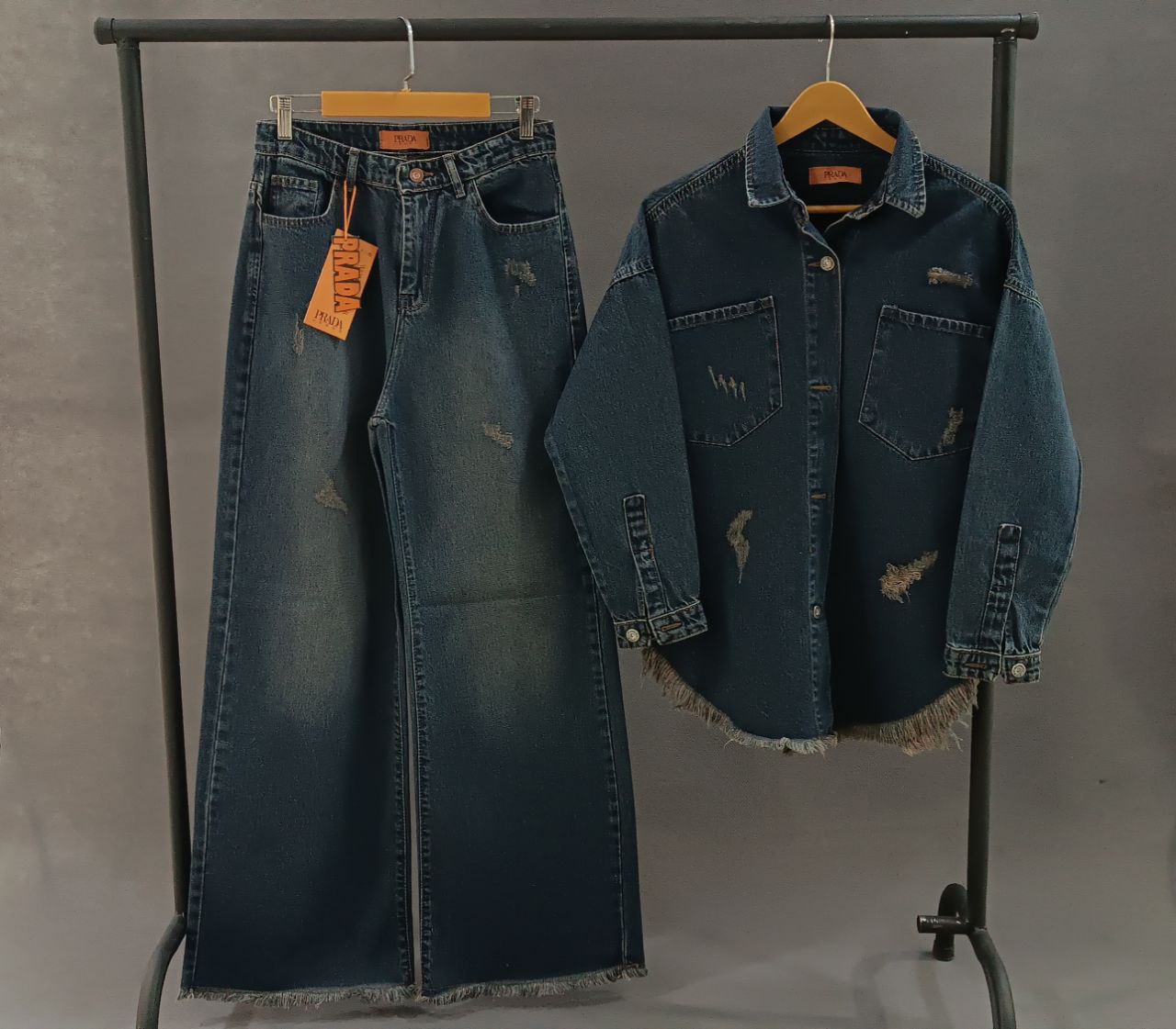 ست شومیز فول بگ پایین ریش