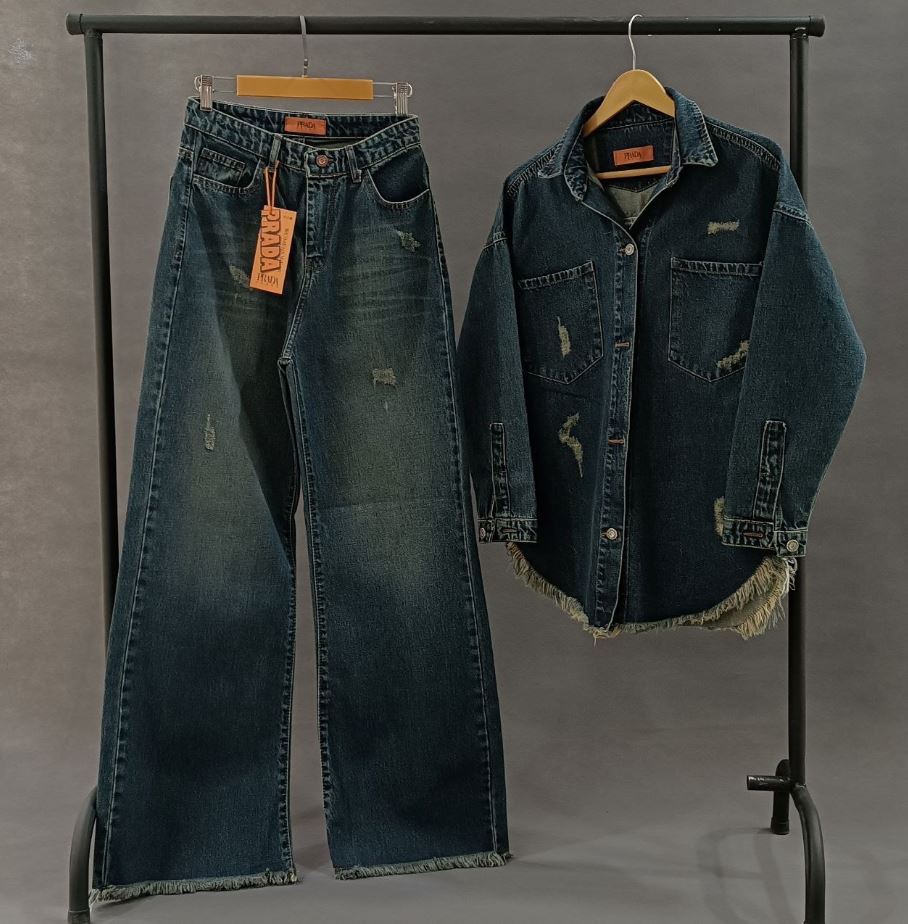 ست شومیز فول بگ پایین ریش