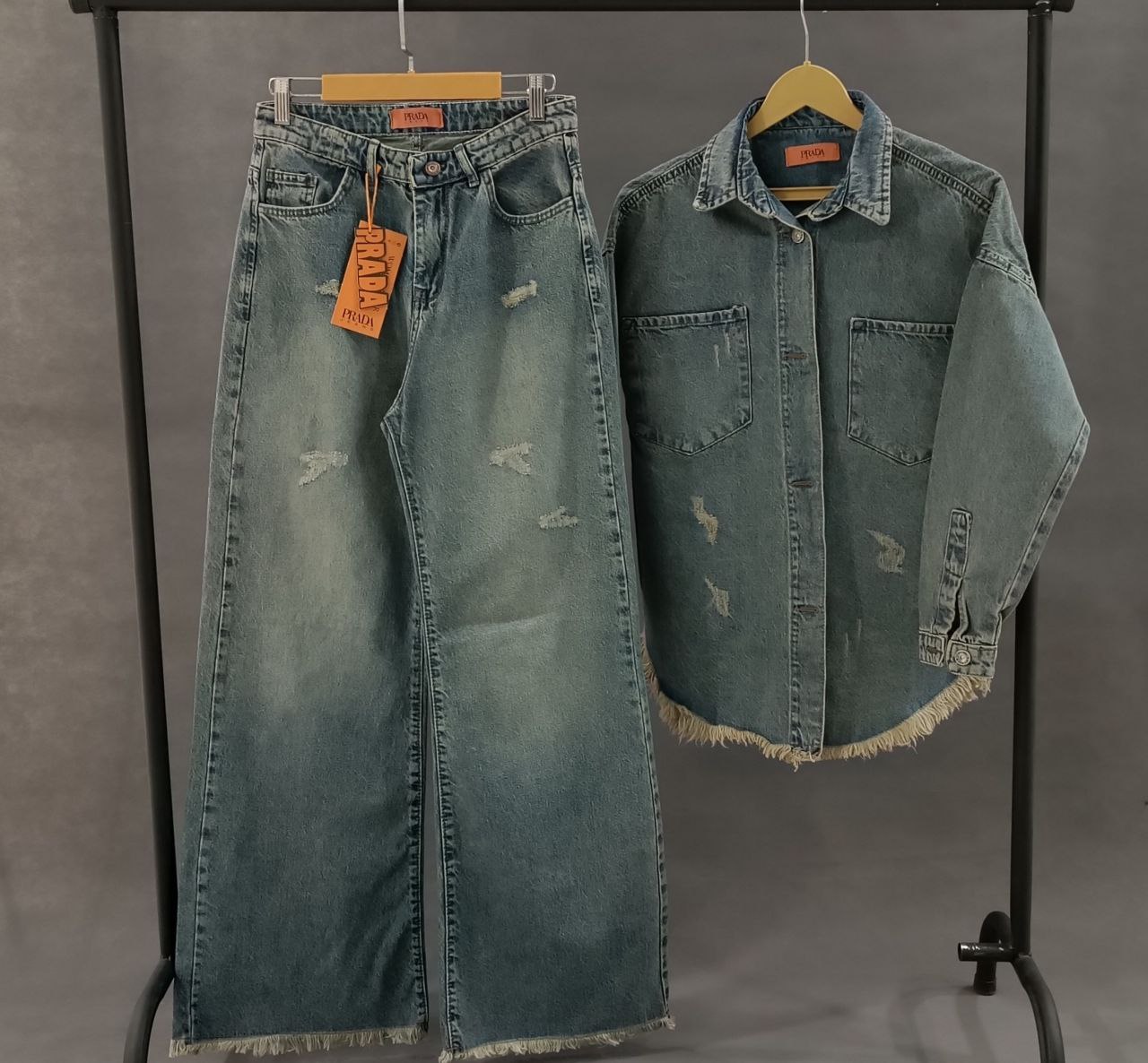 ست شومیز فول بگ پایین ریش