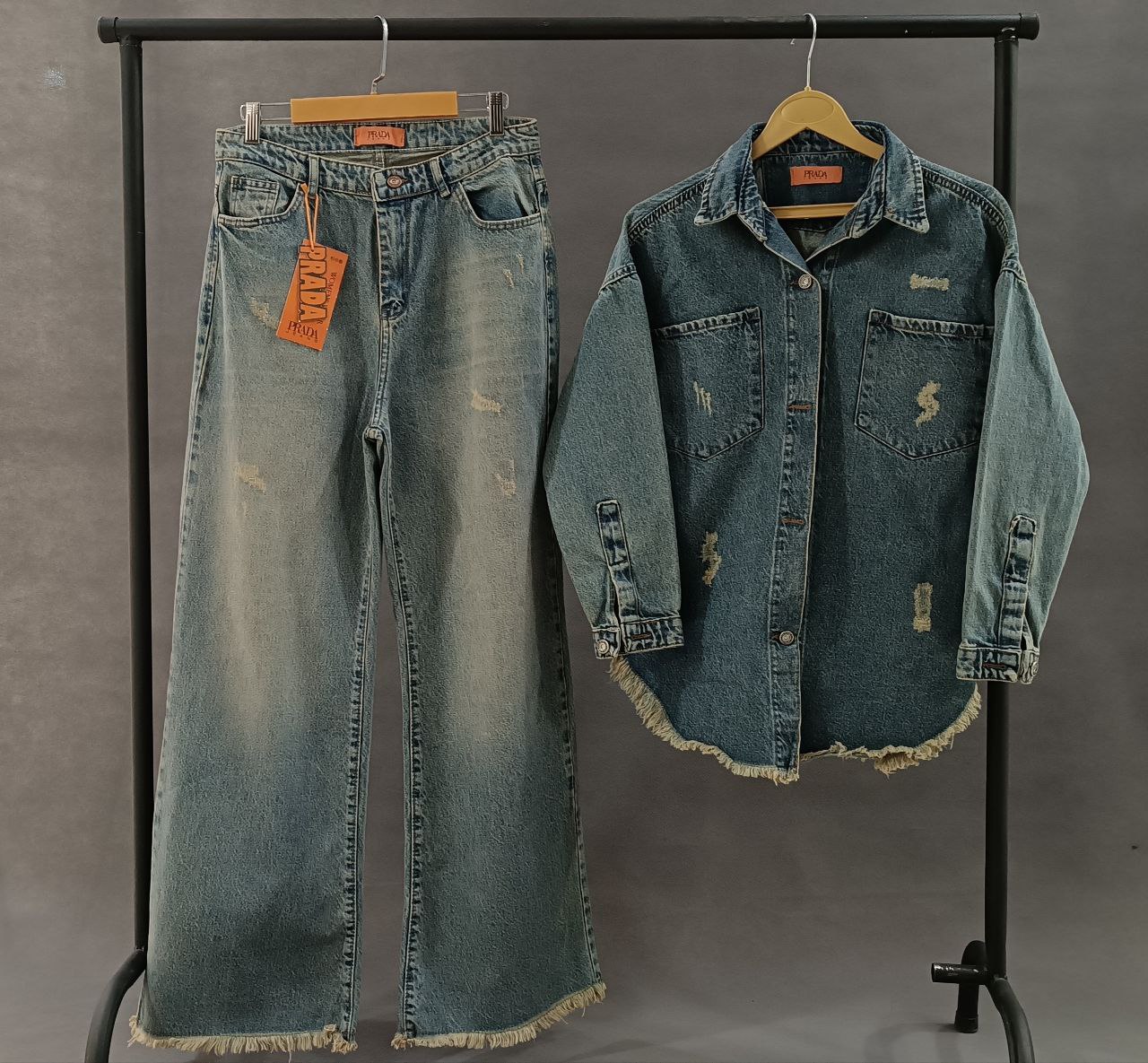 ست شومیز فول بگ پایین ریش